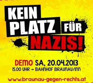 demobraunau-2013 Antifa-Demo Braunau/Inn - 20. April 2013