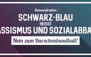 Demo gegen den Burschenbundball 2017